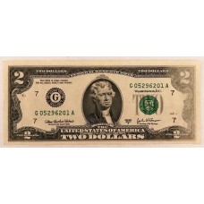 UNITED STATES OF AMERICA 2003 . TWO 2 DOLLARS BANKNOTE . ERROR . FADED PRINT . CONSECUTIVE PAIR